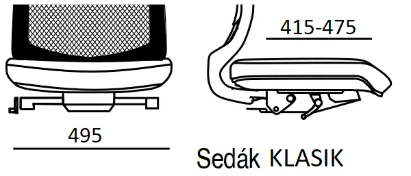 KLASIK (š 49,5 x hl 41,5-47,5 cm)