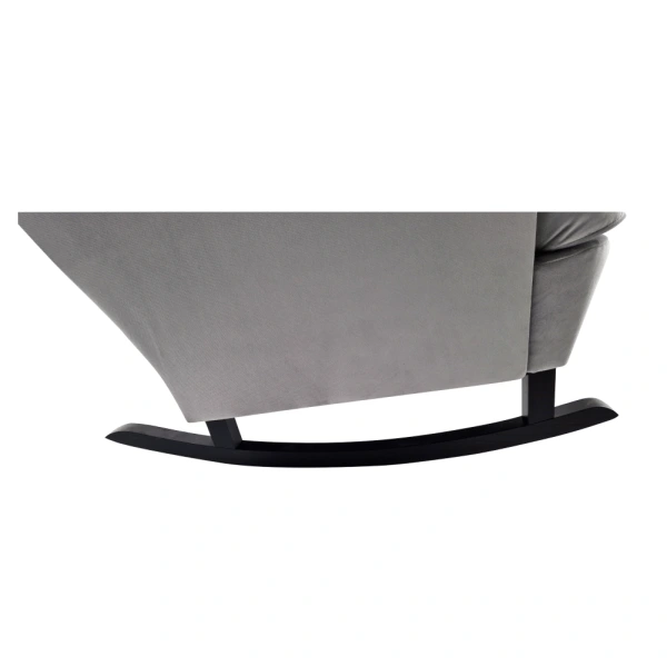 Hojdacie kreslo ušiak, svetlosivá/čierna, TEJA 10