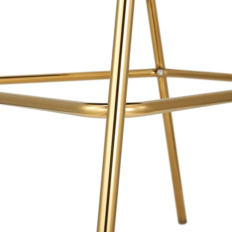 Designová barová židle, béžová Velvet látka/gold chrom zlatý, DASMIN TYP 2 4