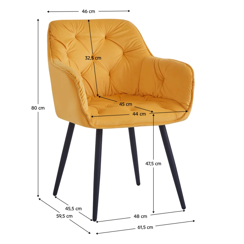 Designové křeslo, žlutá Velvet látka, FEDRIS NEW 5