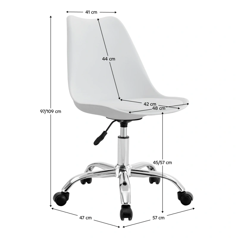 Kancelárska stolička, biela, DARISA 2 NEW 2