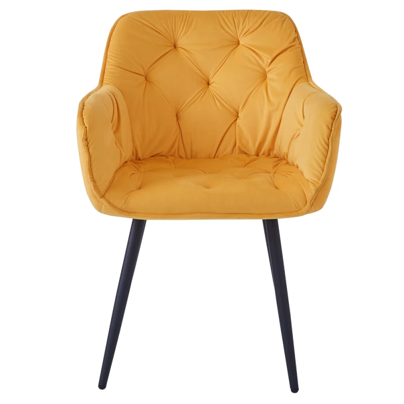 Designové křeslo, žlutá Velvet látka, FEDRIS NEW 2