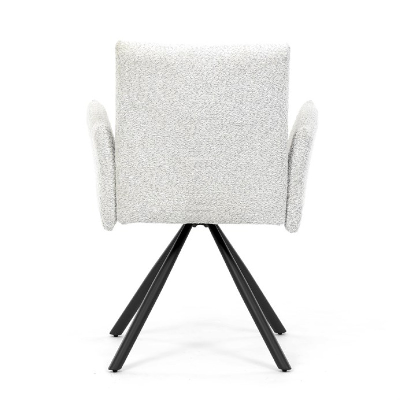 Jídelní židle, krémová, látka bouclé, DCH-W1117 CRM2 7