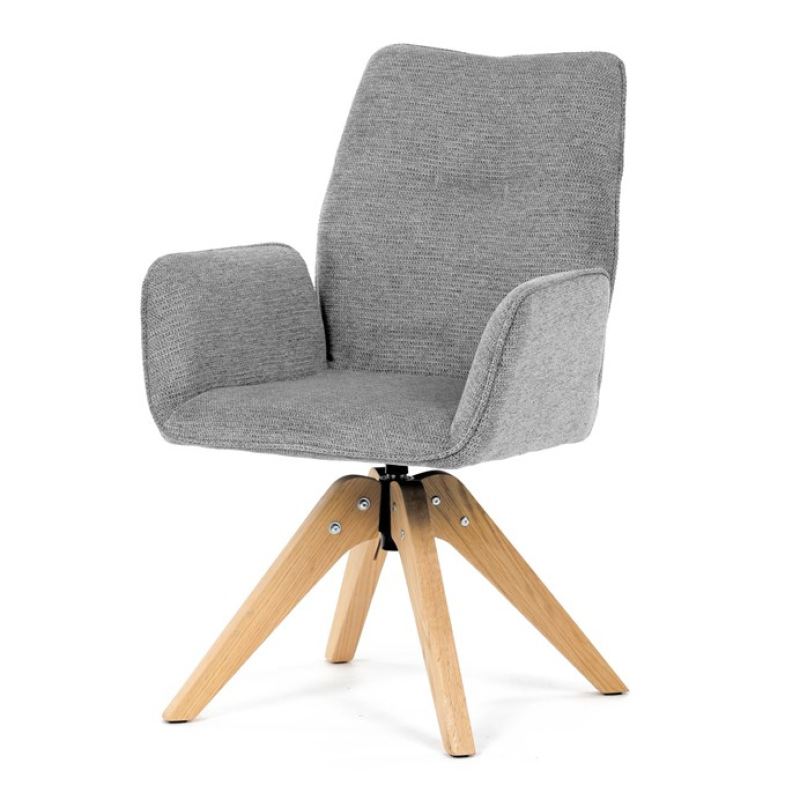 Jídelní židle, šedá, látka, DCH-C2148 SIL2 2