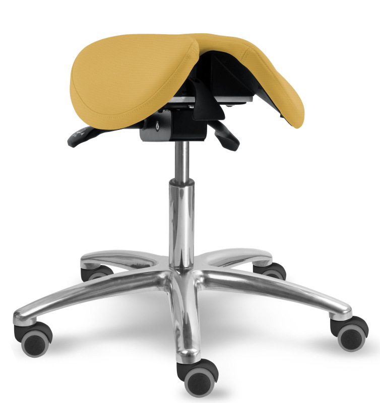 Sedlová zdravotnícka stolička 1214 S DENT čalúnenie KOŽENKA Silvertex, Mediflex 1