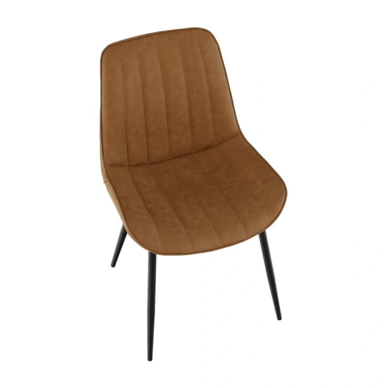 Židle, ekokůže hnědá camel/černá, Hazal 7