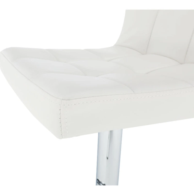 Barová židle, ekokůže bílá/ chrom, KANDY New 7