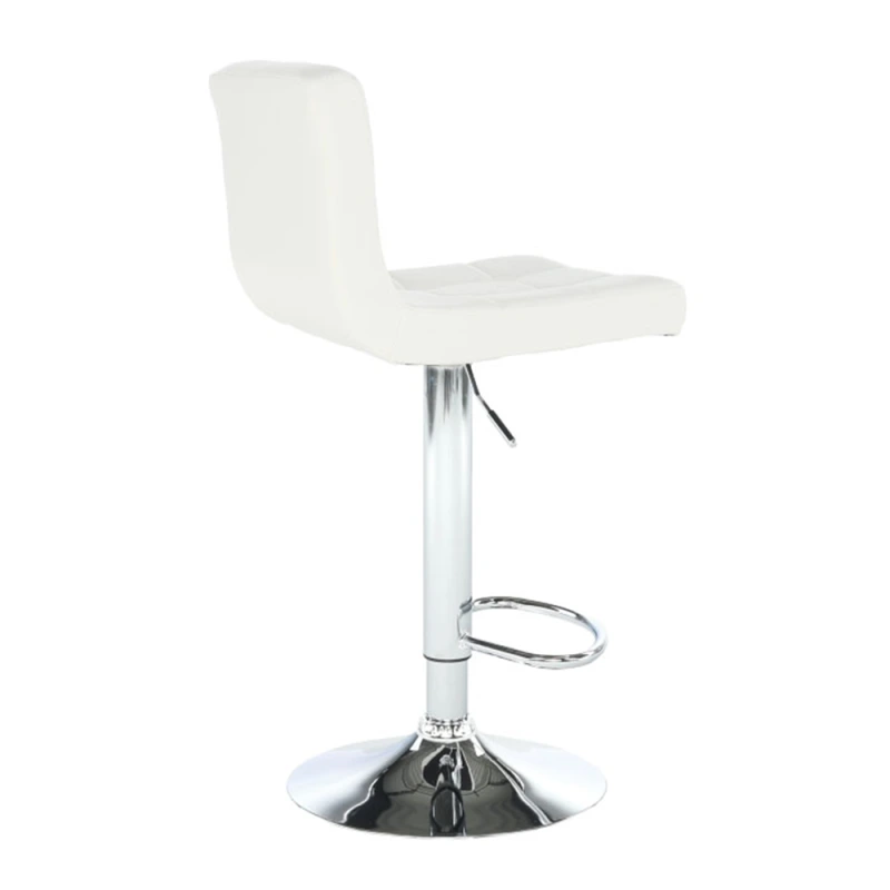 Barová židle, ekokůže bílá/ chrom, KANDY New 3