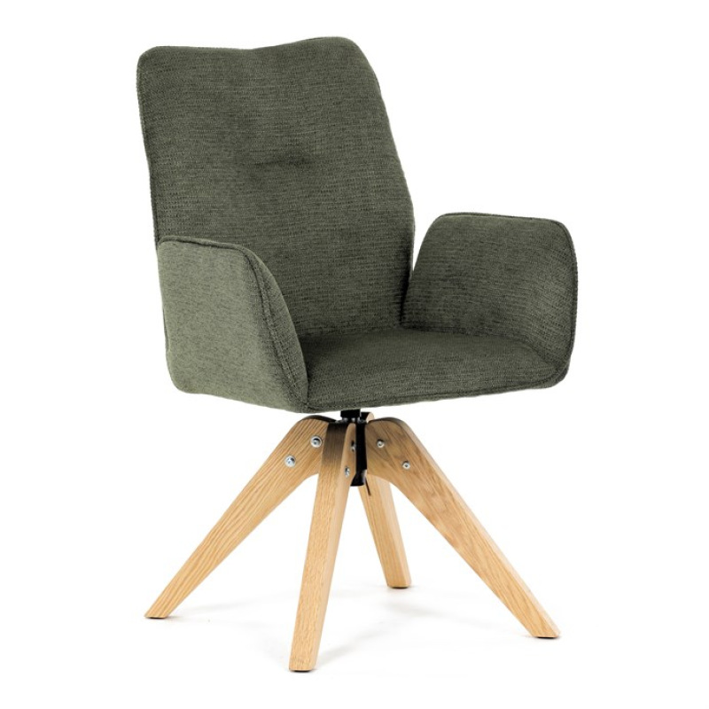 Jídelní židle, zelená, látka, DCH-C2148 GRN2 12