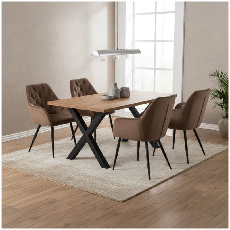 Dizajnové kreslo, hnedá Velvet látka, VERIO NEW 1