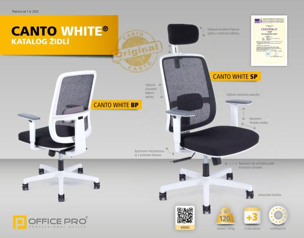 OFFICE PRO Kancelářská židle CANTO WHITE SP černá