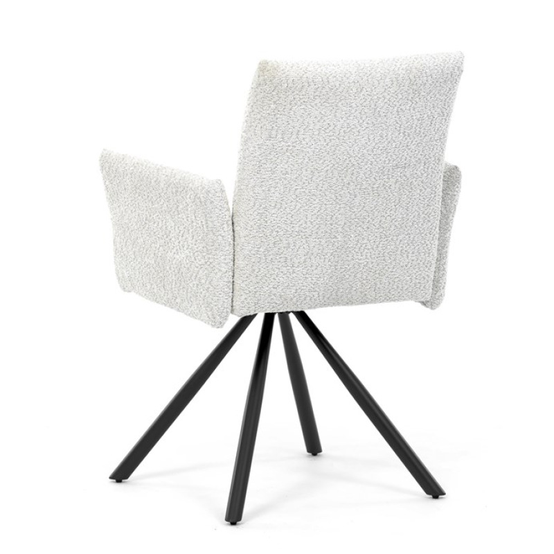 Jídelní židle, krémová, látka bouclé, DCH-W1117 CRM2 6