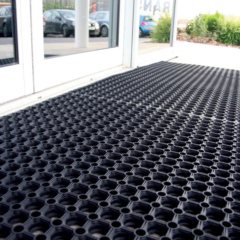 COBA Vstupná čistiaca rohož RINGMAT HONEYCOMB 80x120 cm čierna