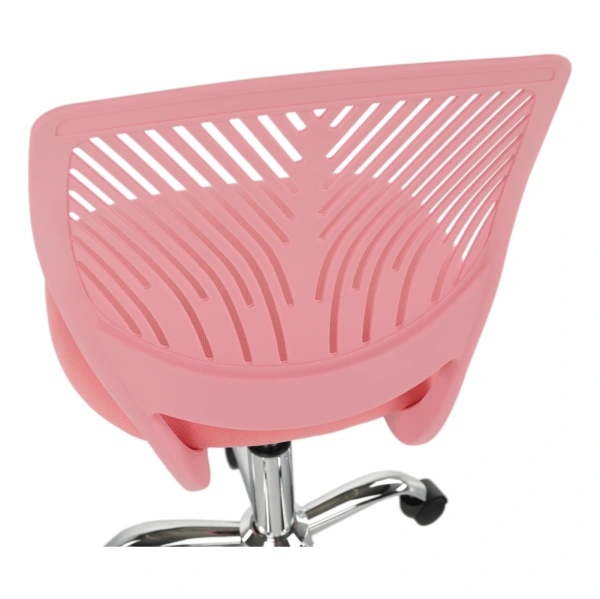 Otočná stolička, ružová/chróm, SELVA 2