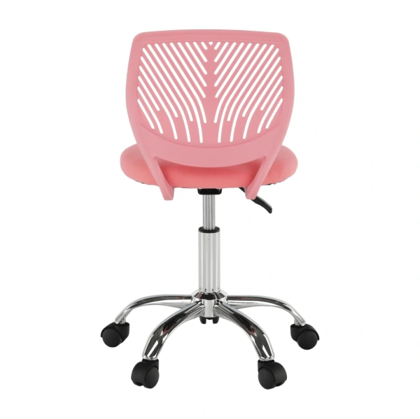Otočná stolička, ružová/chróm, SELVA 19