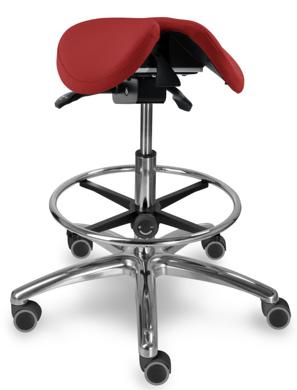 Sedlová zdravotnícka stolička 1214 S DENT čalúnenie KOŽENKA Silvertex, Mediflex 18