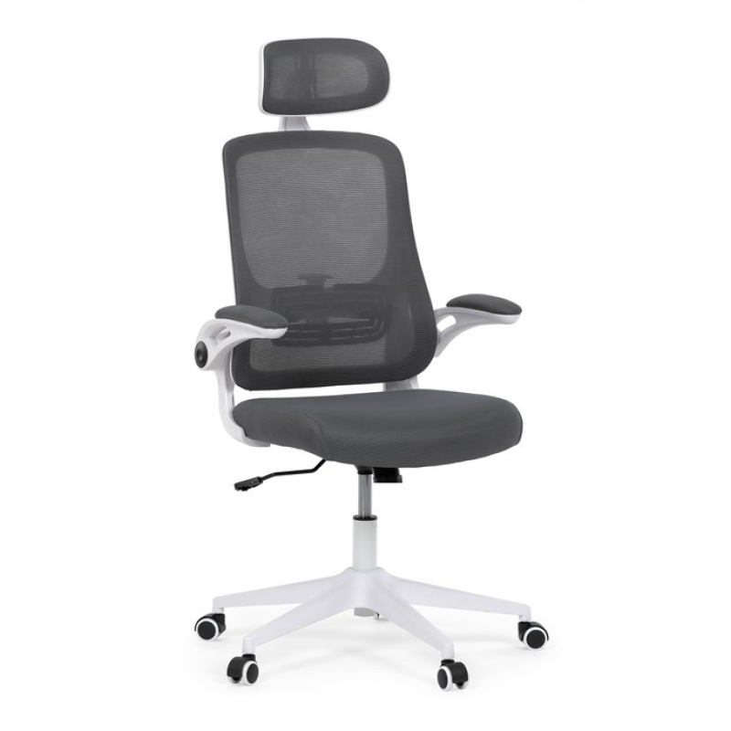 Kancelářská židle, houpací mechanismus, šedá síťovina, KA-Q843 GREY 12