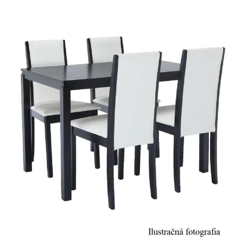 Židle, wenge/černá/ekokůže bílá, VENIS NEW 1