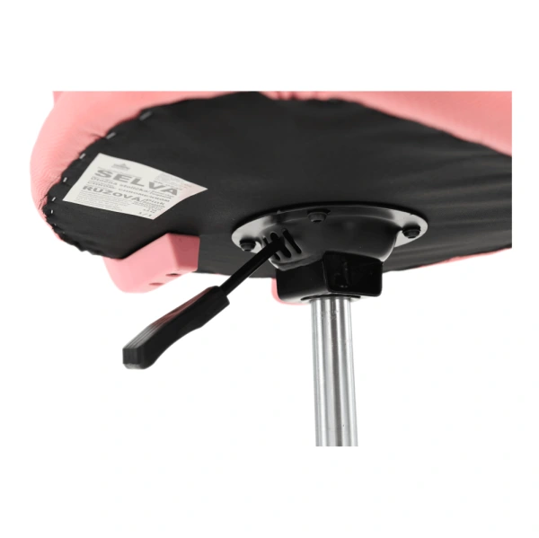 Otočná stolička, ružová/chróm, SELVA 4