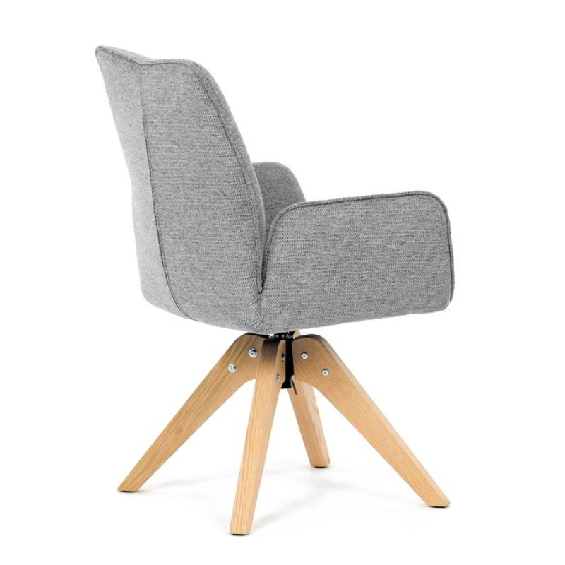 Jídelní židle, šedá, látka, DCH-C2148 SIL2 9