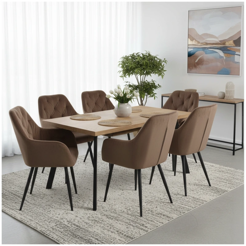 Dizajnové kreslo, hnedá Velvet látka, VERIO NEW 2