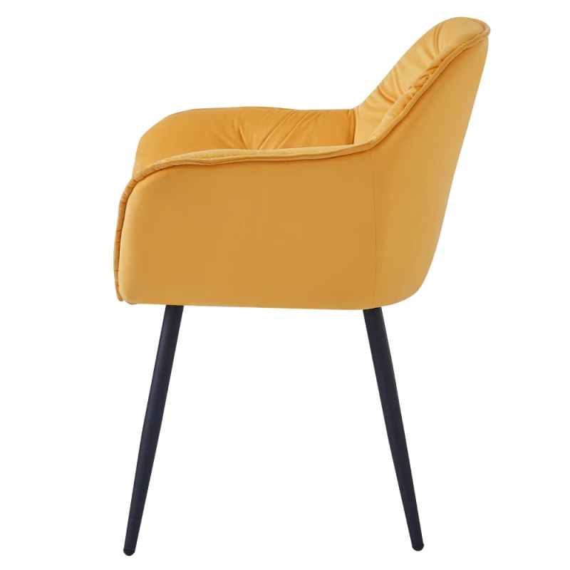 Designové křeslo, žlutá Velvet látka, FEDRIS NEW 4