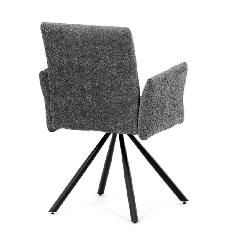 Jídelní židle, šedá, látka bouclé, DCH-W1117 GREY2 8