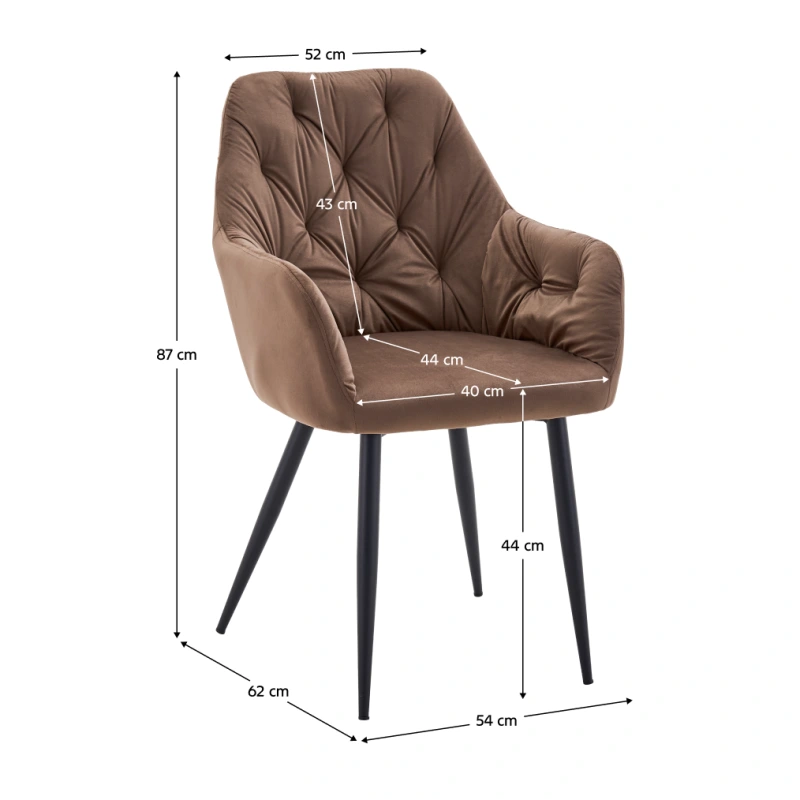 Dizajnové kreslo, hnedá Velvet látka, VERIO NEW 3