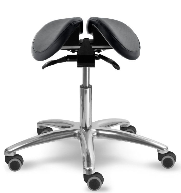 Sedlová zdravotnícka stolička 1214 S DENT čalúnenie KOŽENKA Silvertex, Mediflex 9