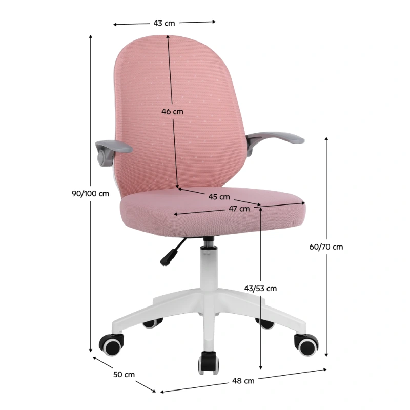 Kancelárske kreslo, ružová/biela, PASTURA 16