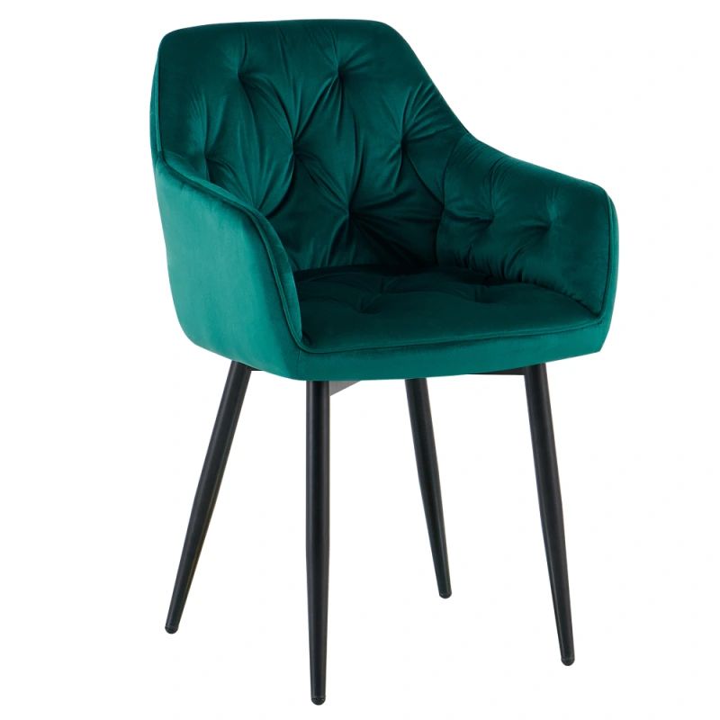 Designové křeslo, zelená Velvet látka, FEDRIS 2 NEW