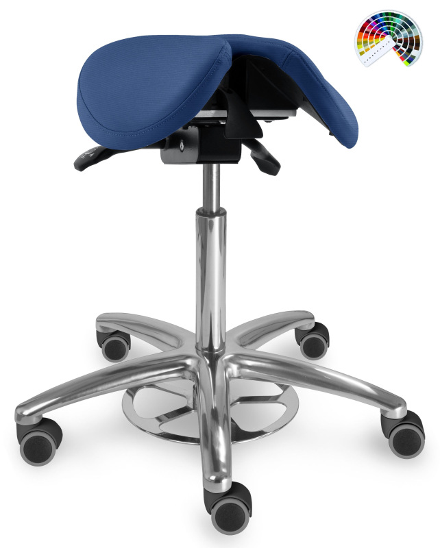 Zdravotnická židle se sedlovým opěradlem 1214 S CLEAN, čalounění z umělé kůže Silvertex, Mediflex 9