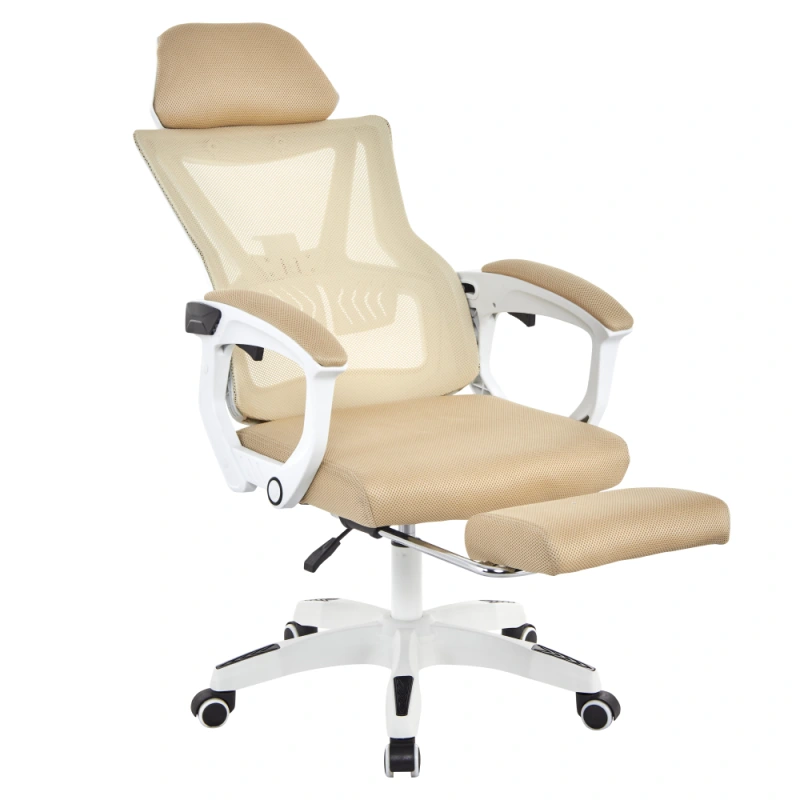 Kancelárske kreslo, béžová/biela, nosnosť 150 kg, MALVIN 9