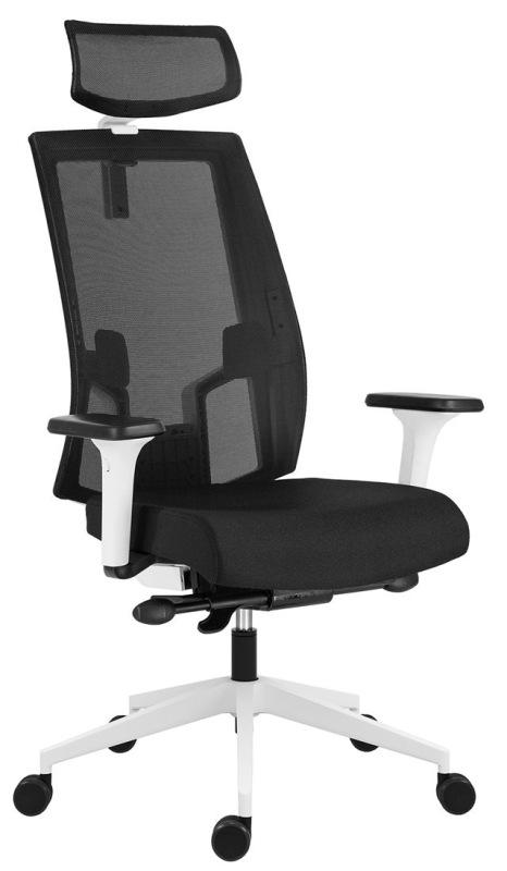 Kancelárska stolička 2900 SYN SL LAPEL BLACK WHITE čalúnenie BONDAI VISUAL 7