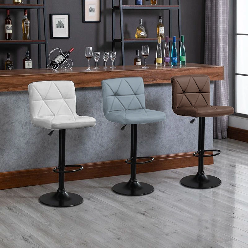 Barová stolička, ekokoža sivá/čierna, SELEST 6