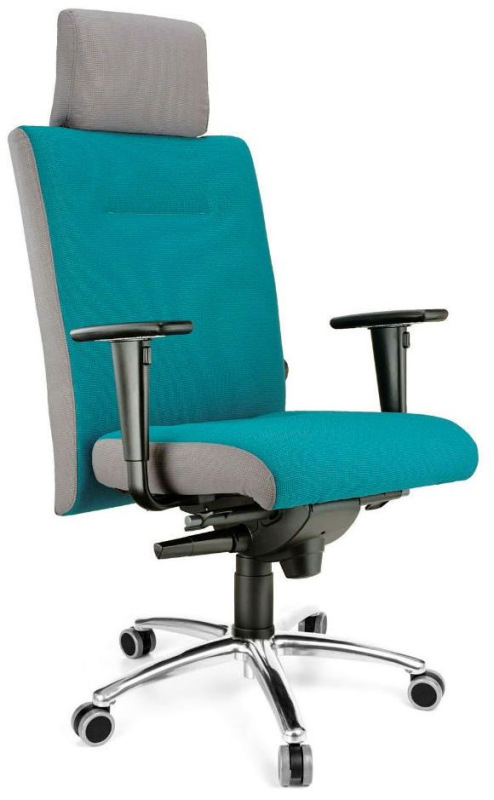 Záťažová kancelárska stolička NONSTOP 24/7 čalúnenie KOŽENKA Silvertex, Valencia 6