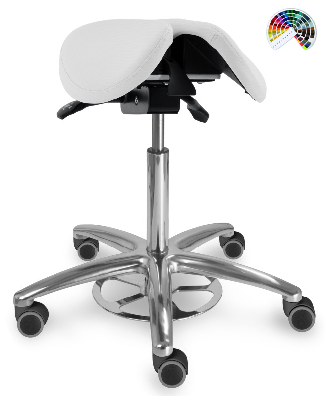 Zdravotnická židle se sedlovým opěradlem 1214 S CLEAN, čalounění z umělé kůže Silvertex, Mediflex