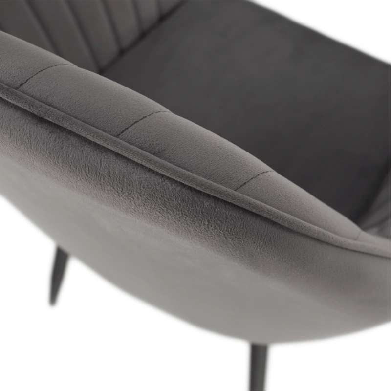 Dizajnové kreslo, sivá Velvet látka, ZIRKON 7