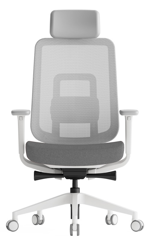 KREDE Kancelárska stolička K42 WHITE šedá 2
