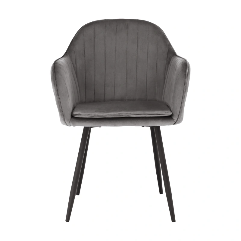 Dizajnové kreslo, sivá Velvet látka, ZIRKON 19