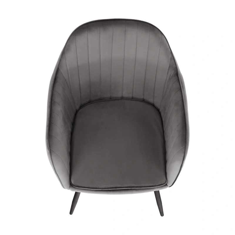 Dizajnové kreslo, sivá Velvet látka, ZIRKON 15