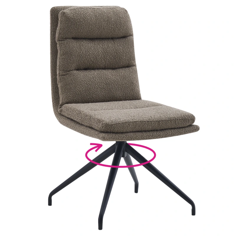 Otočná židle, béžová/černá, LINA