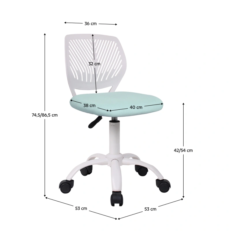 Otočná stolička, neomint/biela, SELVA 4