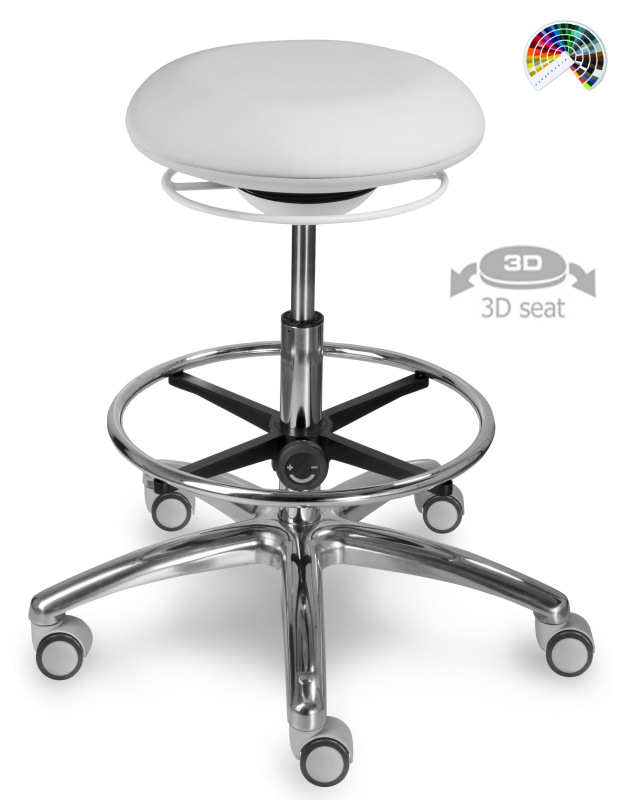 Balančná zdravotnícka stolička 1259 G DENT čalúnenie KOŽENKA Silvertex, Mediflex