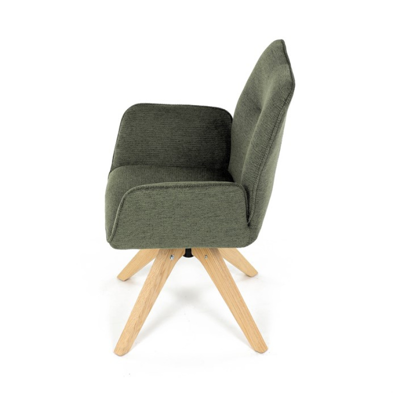 Jídelní židle, zelená, látka, DCH-C2148 GRN2 16