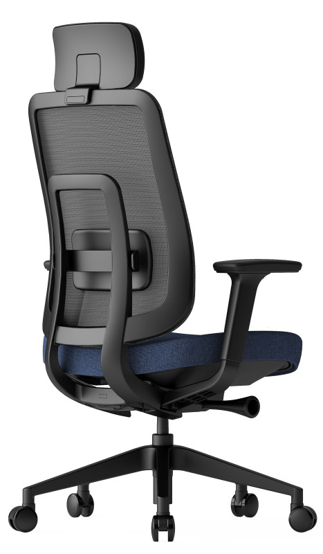 KREDE Kancelárska stolička K42 BLACK modrá 4