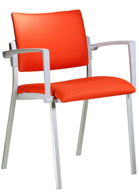 Konferenčná rokovacia stolička SQUARE VIP čalúnenie KOŽENKA Valencia, Silvertex 14