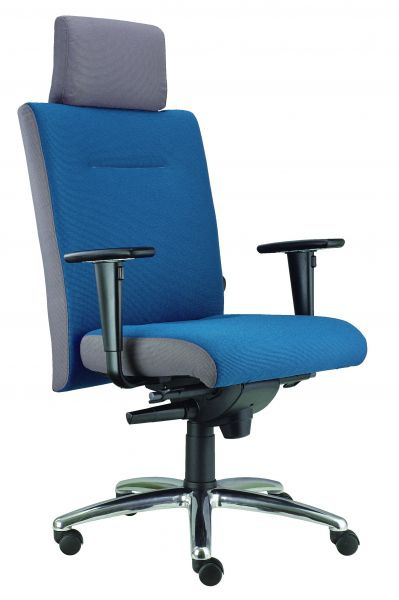 Záťažová kancelárska stolička NONSTOP 24/7 čalúnenie KOŽENKA Silvertex, Valencia 2