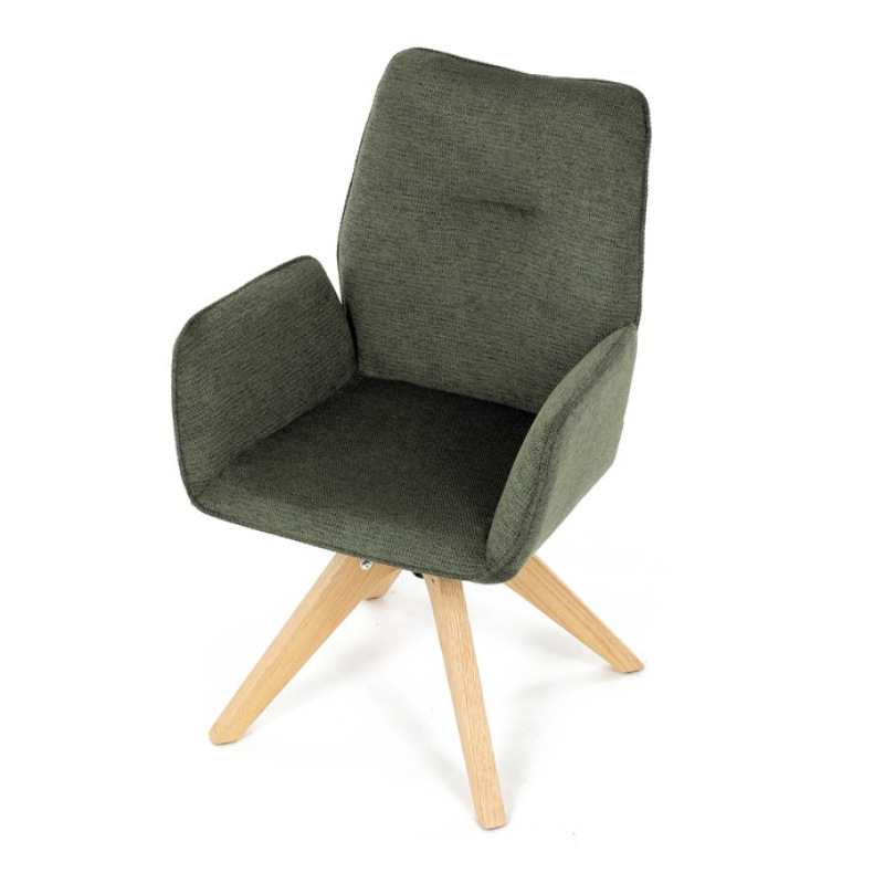 Jídelní židle, zelená, látka, DCH-C2148 GRN2 14