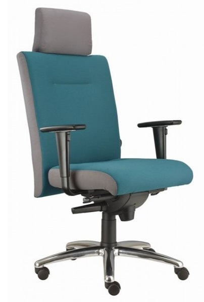 Záťažová kancelárska stolička NONSTOP 24/7 čalúnenie KOŽENKA Silvertex, Valencia 10